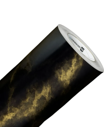 Vinil Gold pedras marmore golden black golss - 1,22