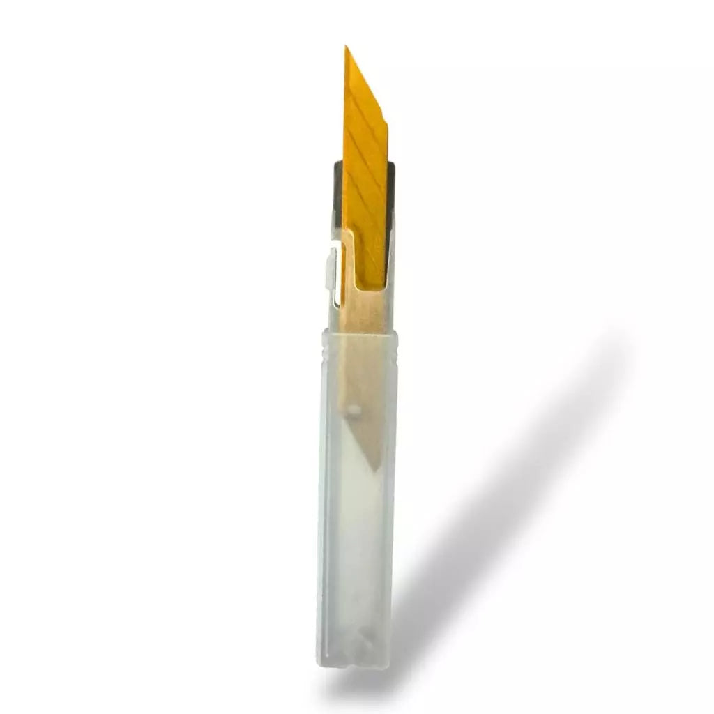 LÃMINA ESTILETE 9MM 30° GOLD C/ 10